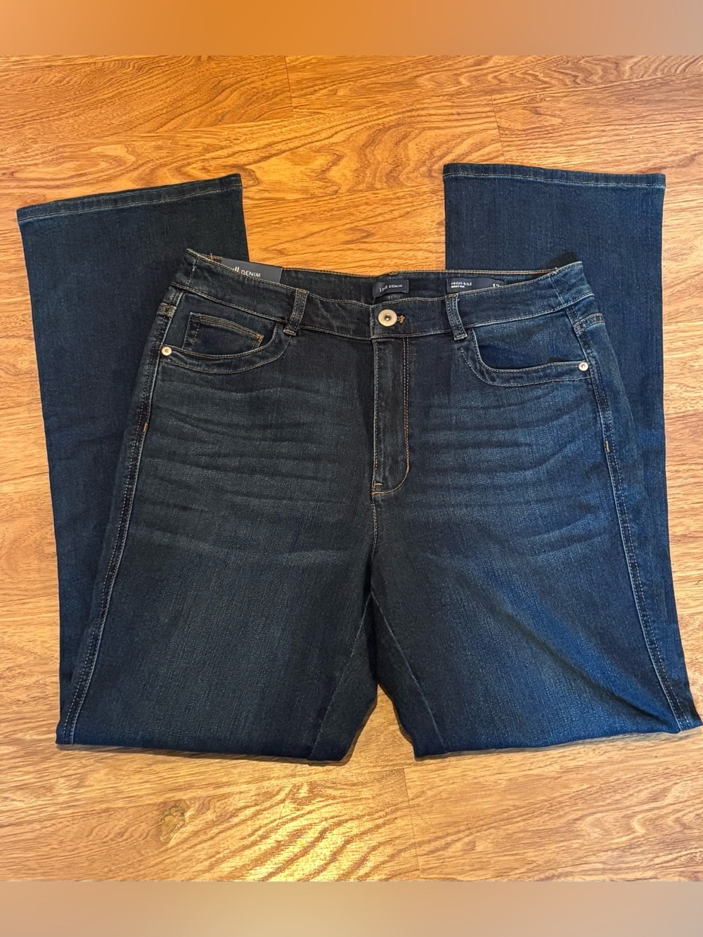 J Jill Dark Blue Women's Straight-Leg Jeans; Bootcut